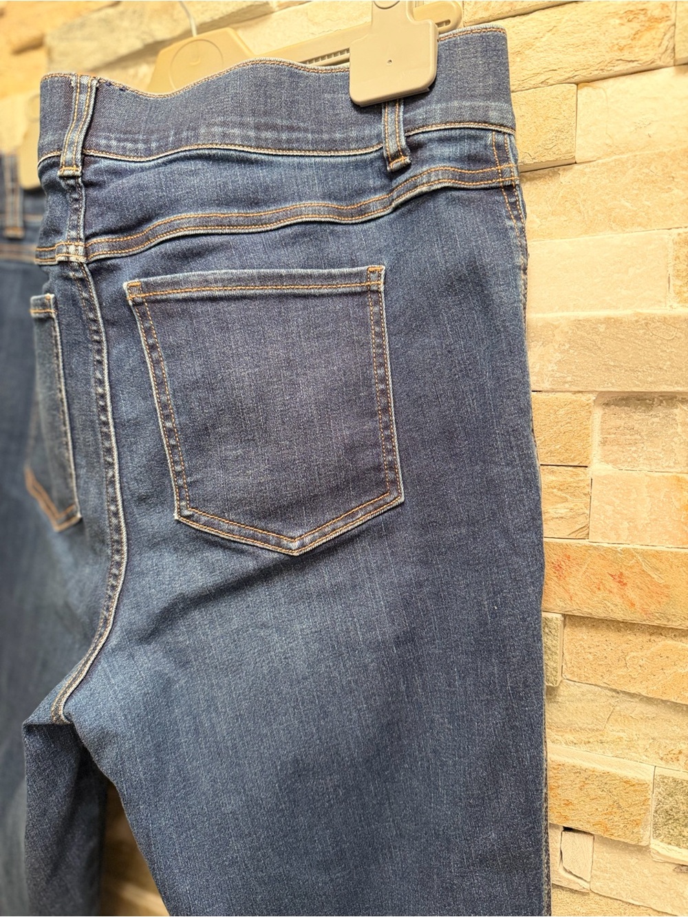 SPANX Dark Blue High-Rise Flare Jeans - Picture 10 of 13